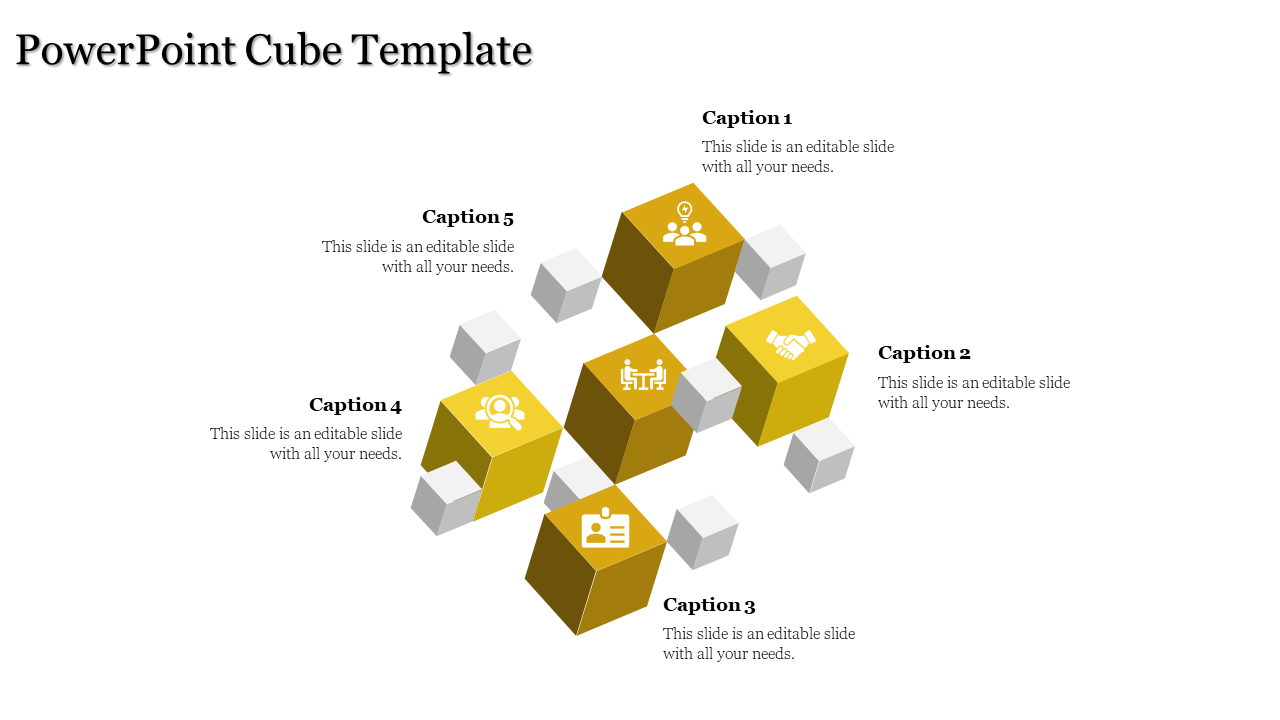 powerpoint cube template-Yellow